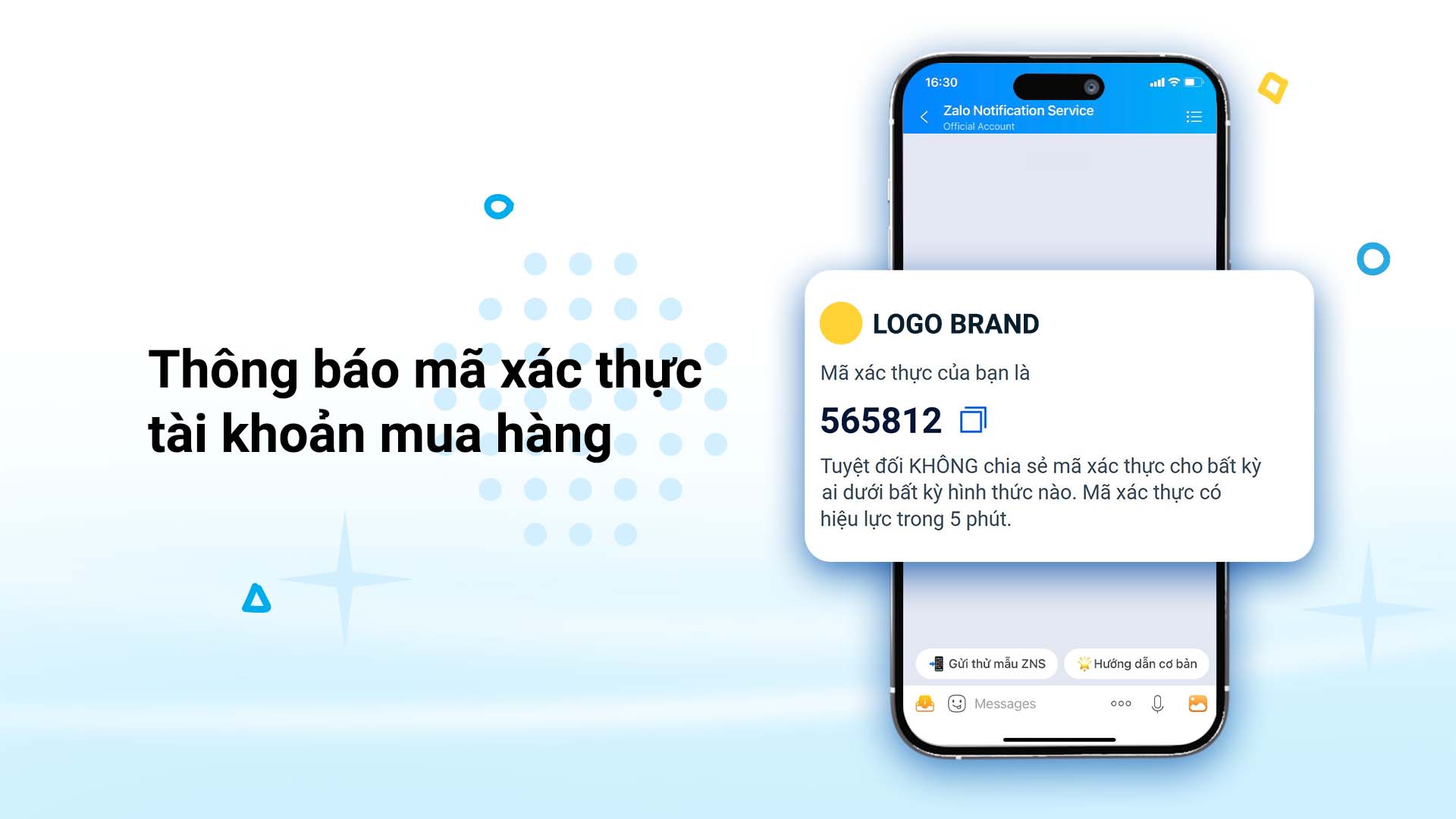 Gửi mã xác thực đăng nhập tài khoản Khách hàng