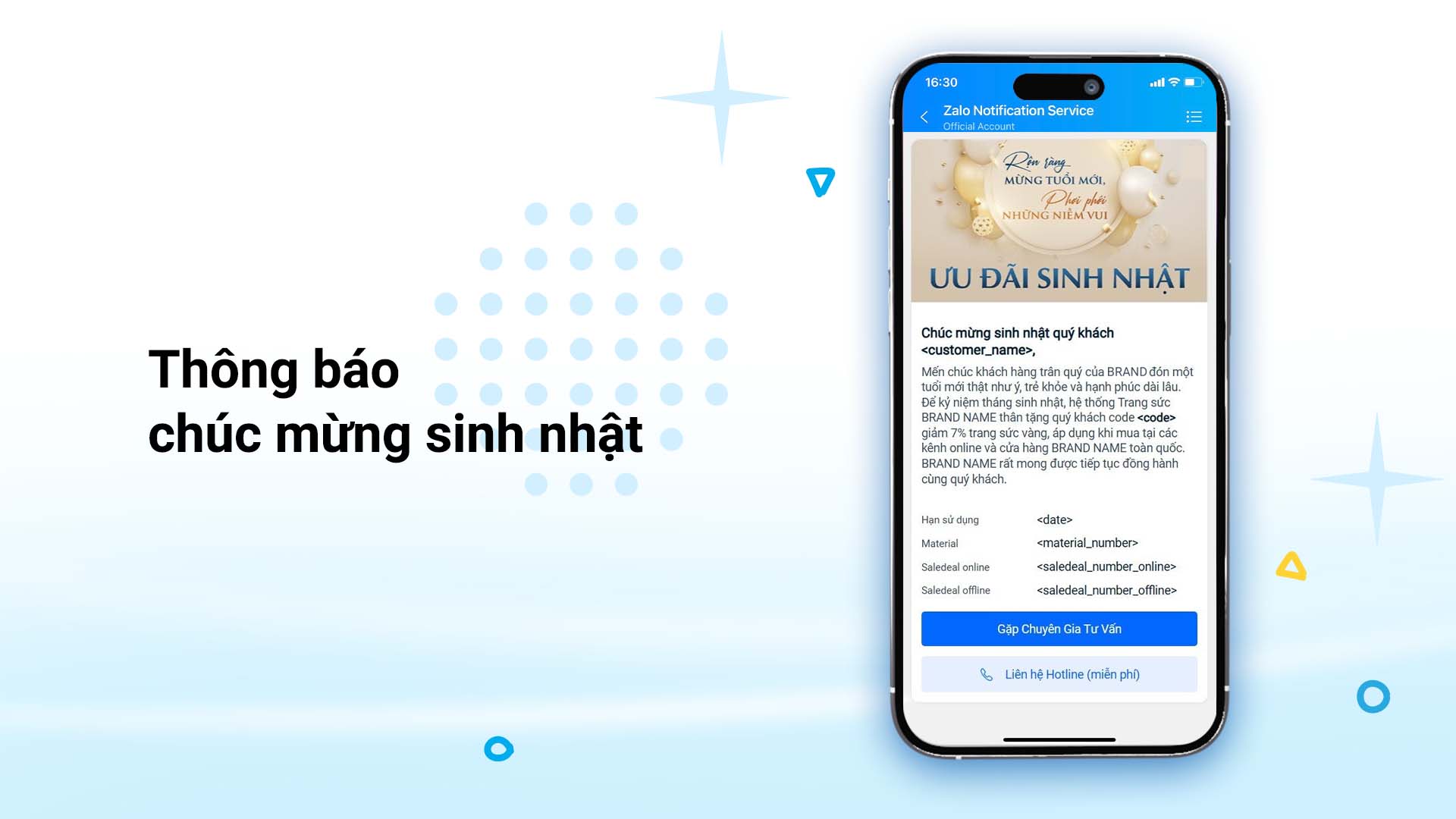 Thông báo chúc mừng sinh nhật