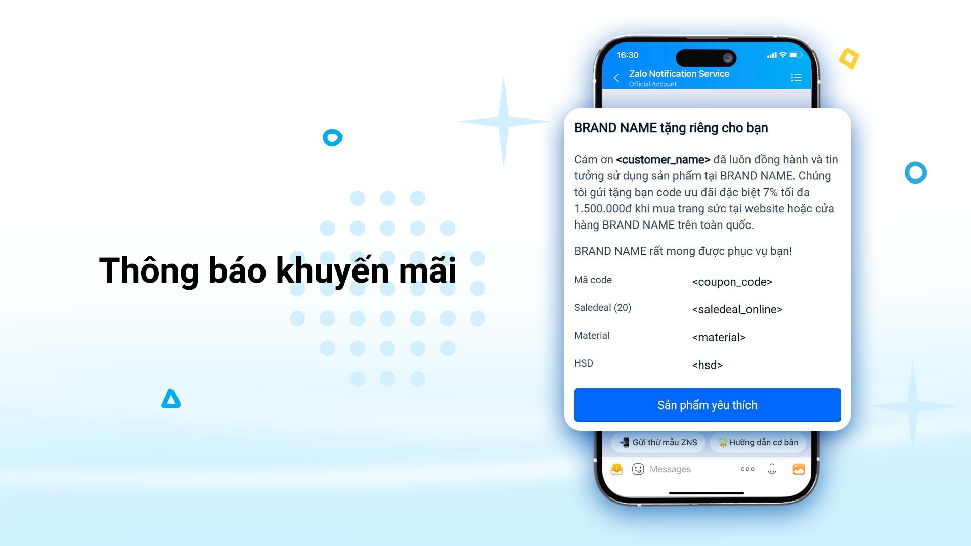 Thông báo khuyến mãi đến Khách hàng cũ