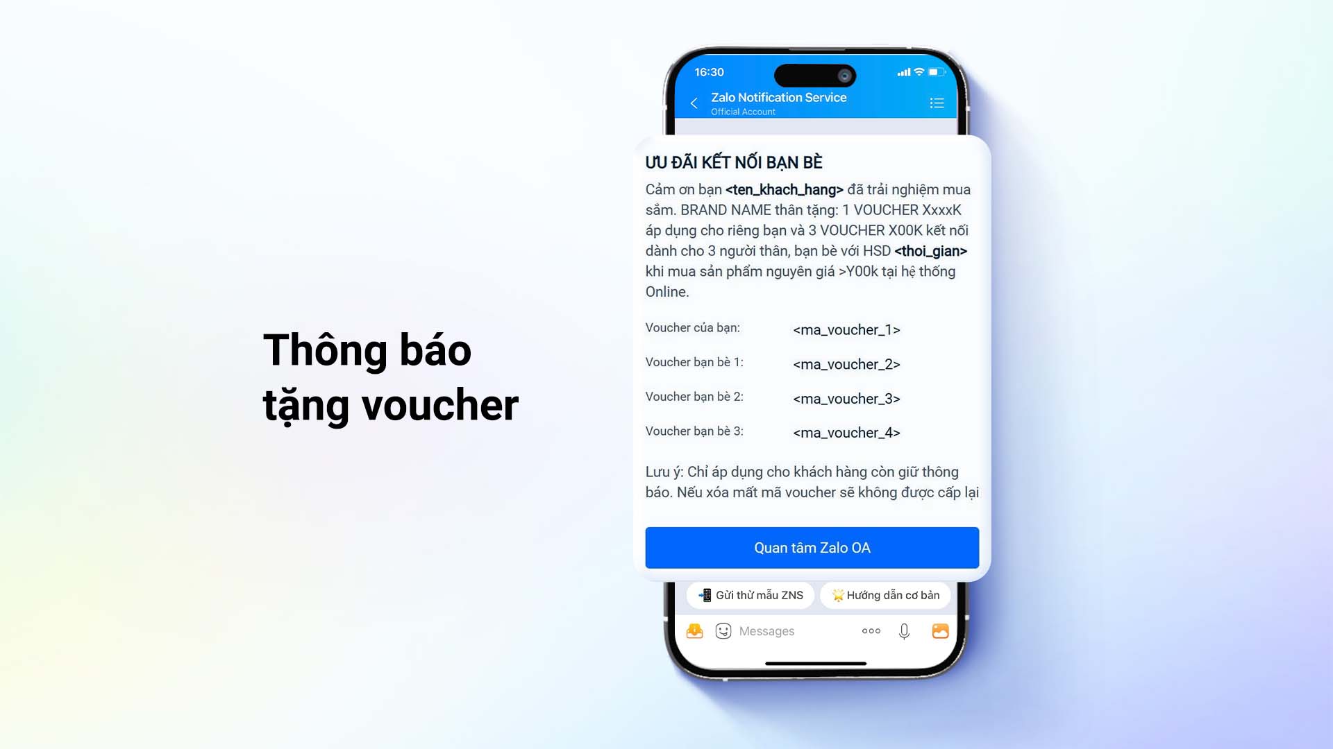 Thông báo tặng voucher