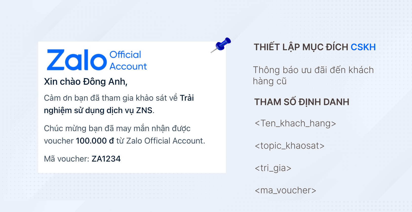 Thông báo hậu mãi đến khách hàng cũ